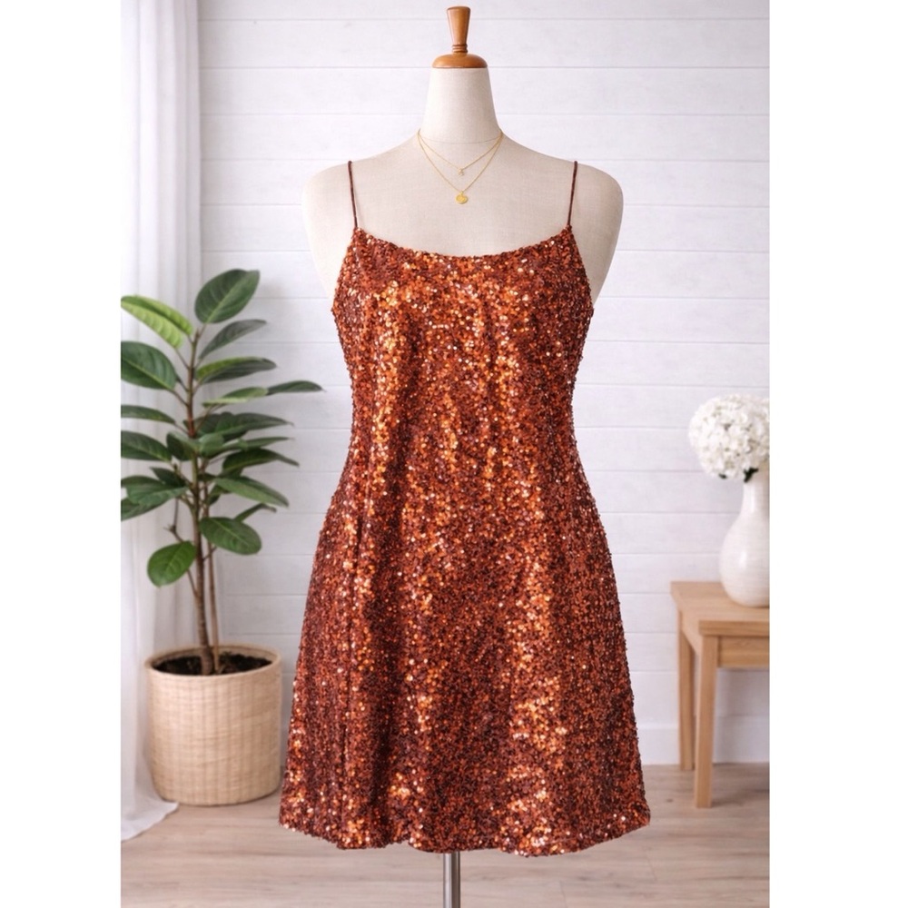 Urban Outfitters Gretta sequin slip mini dress M